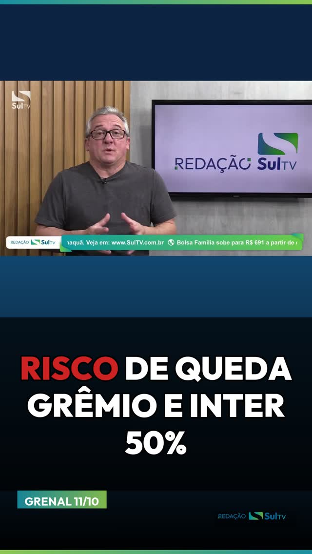 Grêmio e Inter têm 50% de chance de cair, dizem matemáticos