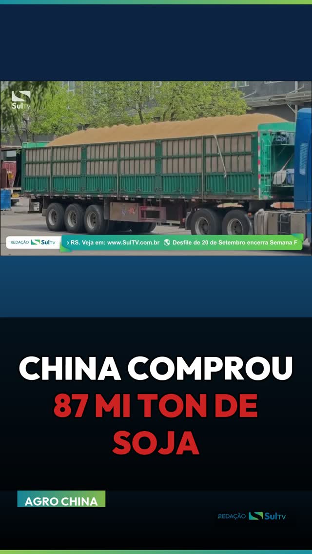 China comprou 87 mi de toneladas de soja do Brasil