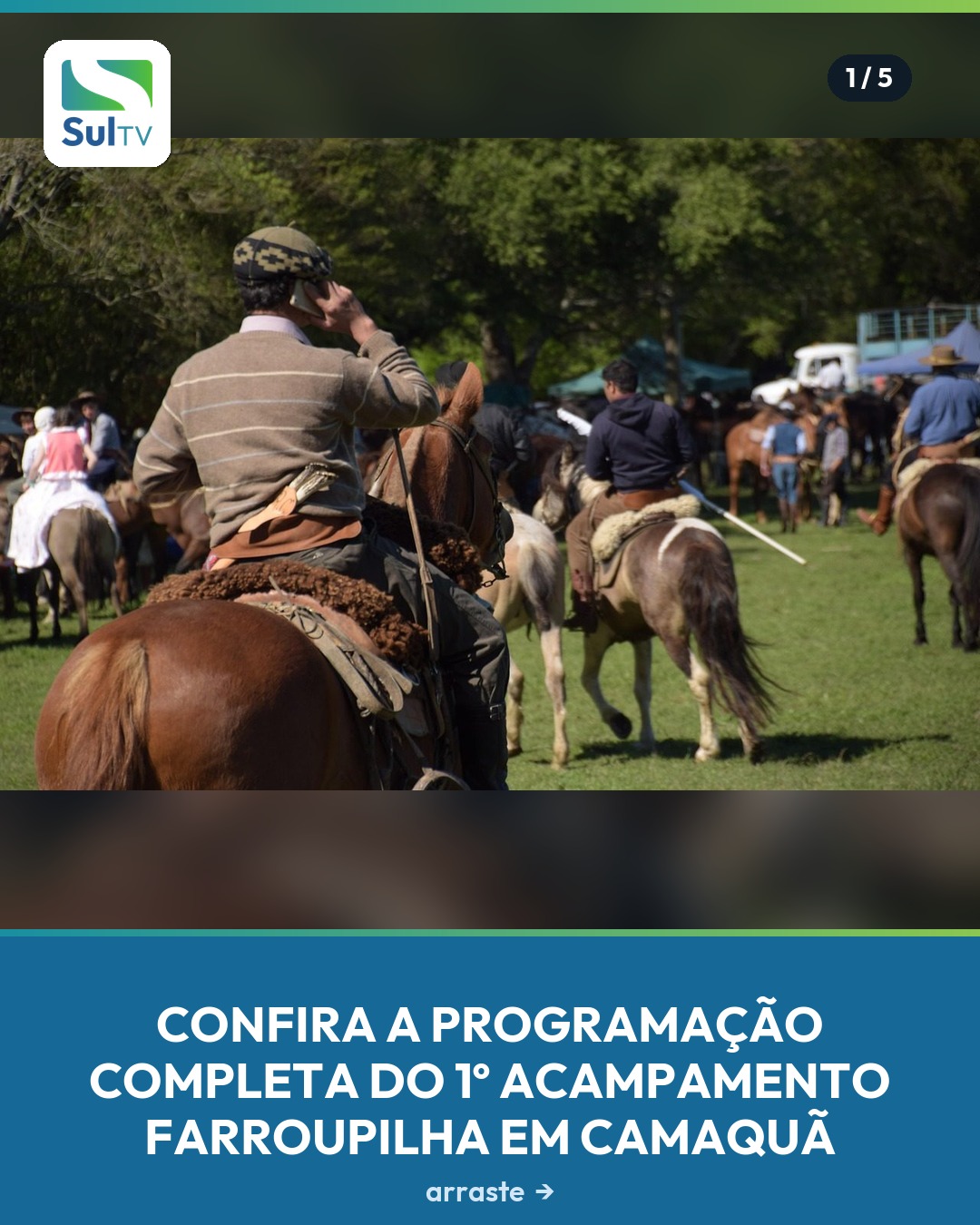 Evento no Sindicato Rural reúne bailes, desfile, missa crioula e espetáculo teatral na Semana Farroupilha