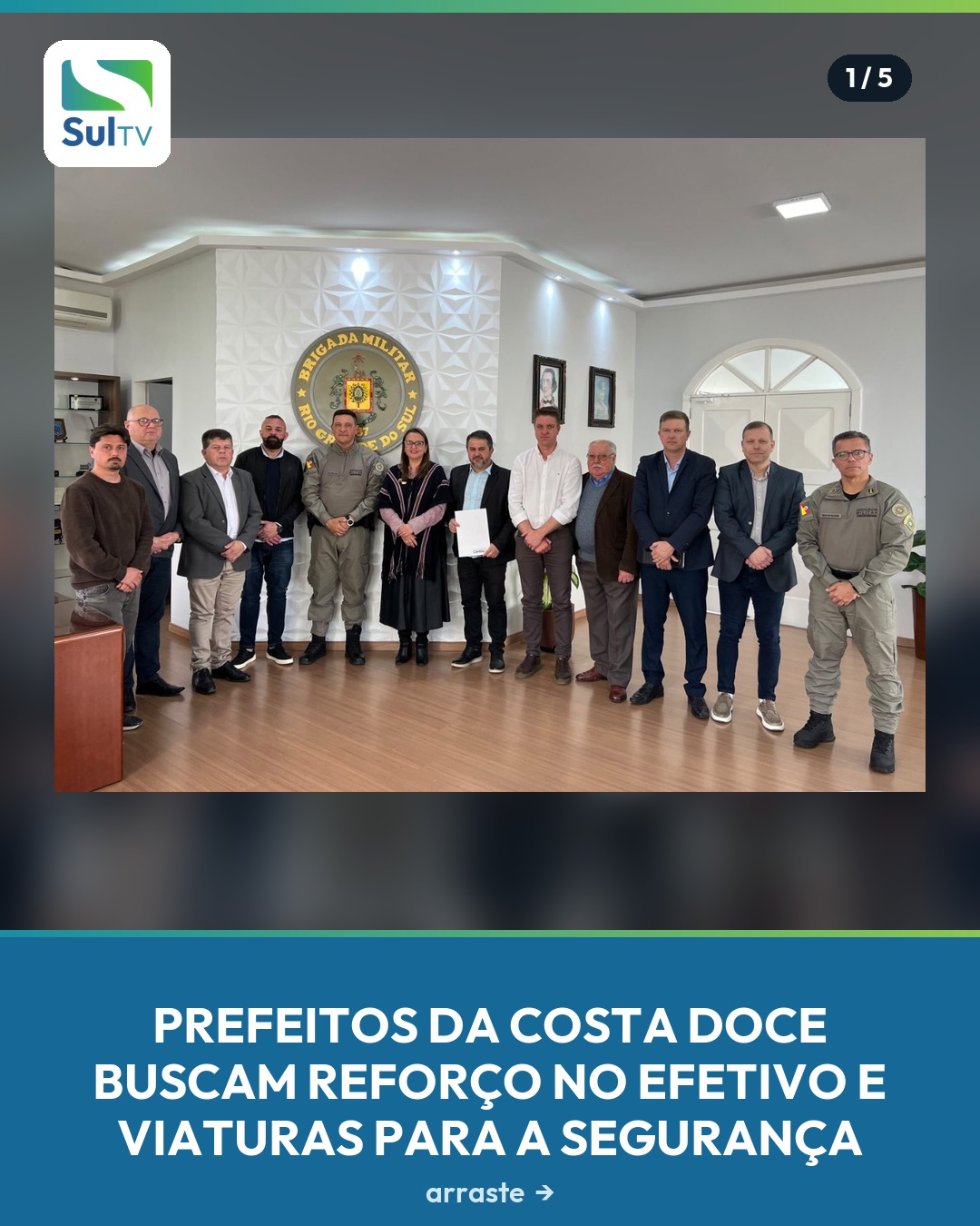 Encontro com o comando da Brigada Militar prevê pelo menos um novo soldado para cada município em novembro